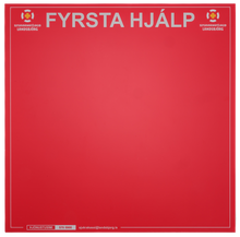 Hlaða mynd í myndasafnsskoðara, Fyrstuhjálparspjald Landsbjargar  75cm x 75 cm
